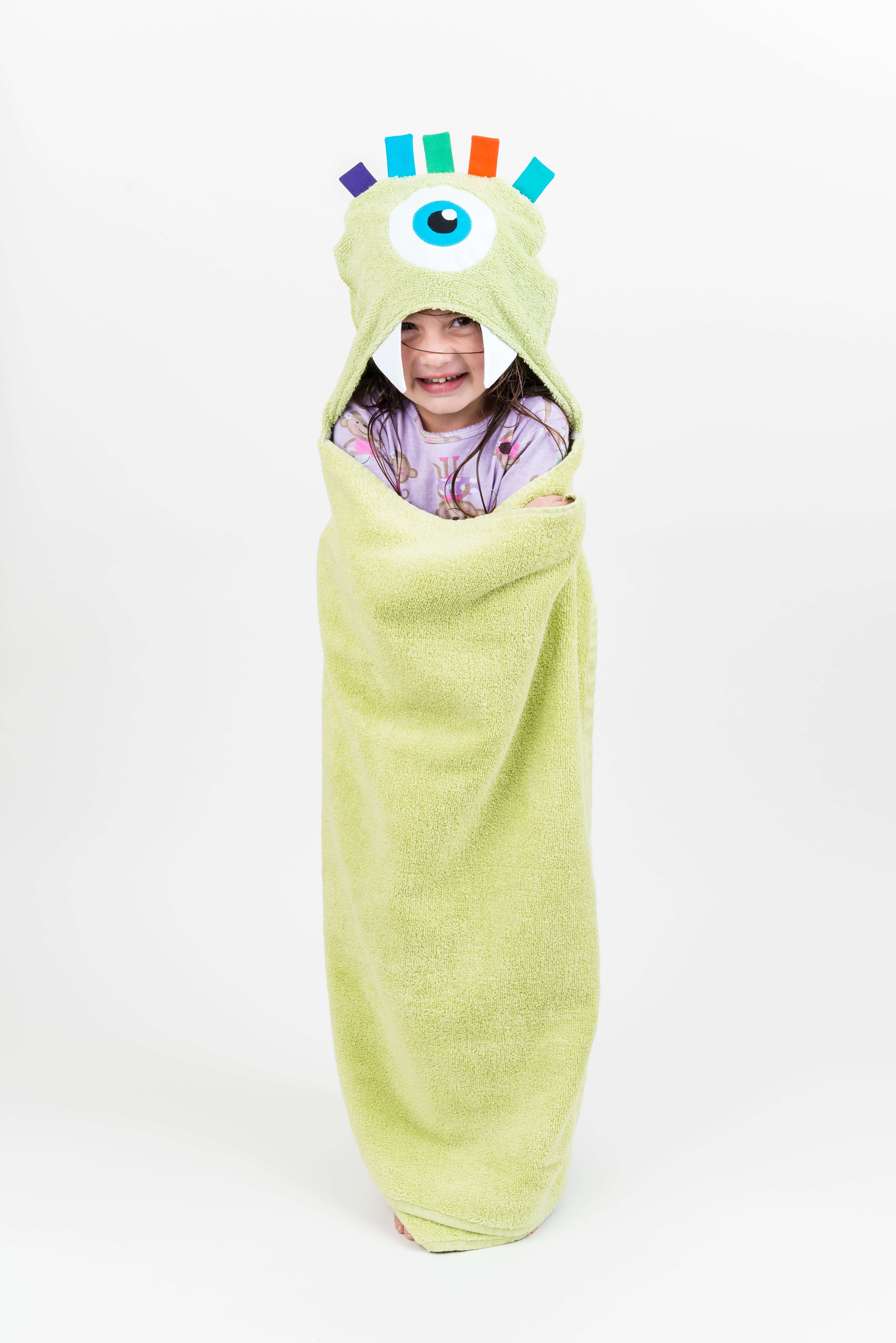 monster hooded towel